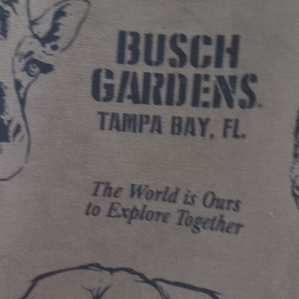 Busch Gardens Canvas Tote Bag with Animal Prints New With Tags - Picture 8 of 16